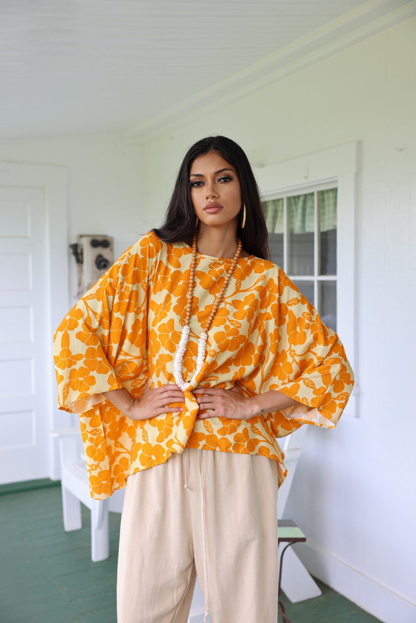 Makuahine Blouse Mustard Puakenikeni – Simply Sisters by Lola Miller ...