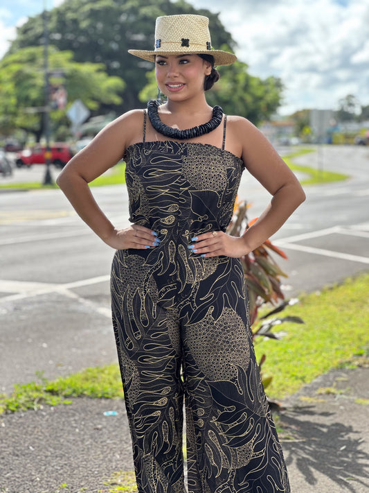 Bella Jumper with Tube Top Bandeau Black/Gold Ulu