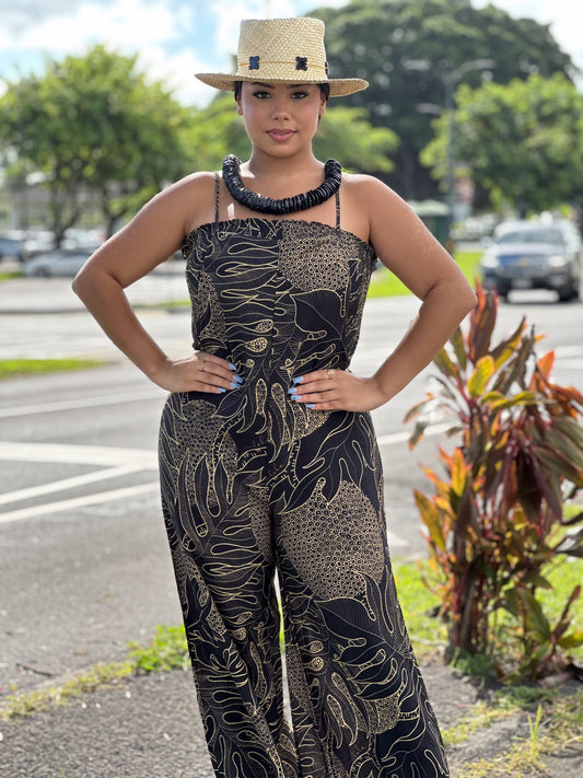 Bella Jumper with Tube Top Bandeau Black/Gold Ulu